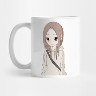 Takagi san wearing a hoodie Mug